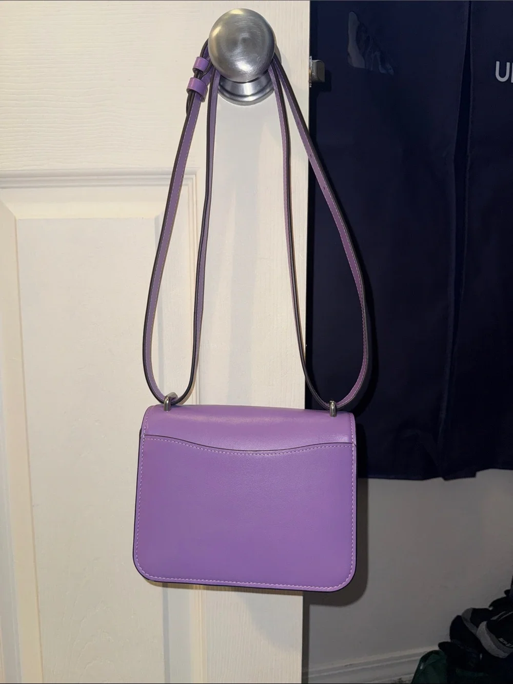 COACH Purple Leather Crossbody with Polished Hardware